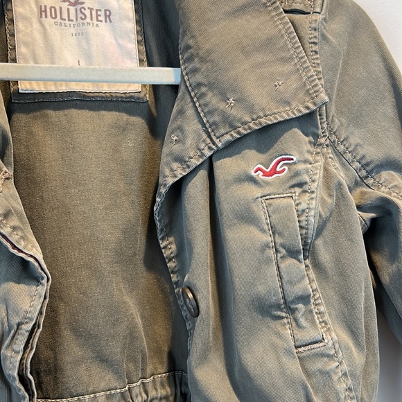 Hollister Army Green tie waist jacket - Picture 3 of 14